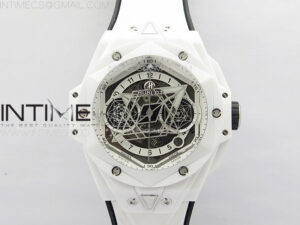 Big Bang Sang Bleu II White Ceramic ZF Best Edition on White Rubber Strap A1240