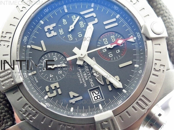 AVENGER BANDIT E1338310 TI V9F 1:1 BEST EDITION GRAY DIAL ON GRAY NYLON STRAP A7750 (FREE EXTRA STRAP) – Bild 4