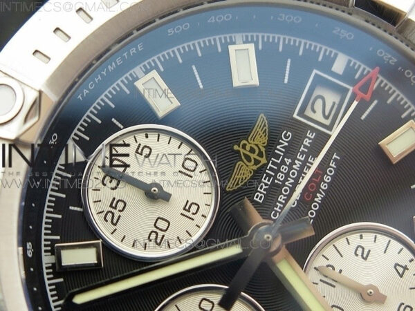 Challenger Chronograph SS Black Dial on Rubber Strap A7750 (Free rubber strap) – Bild 6