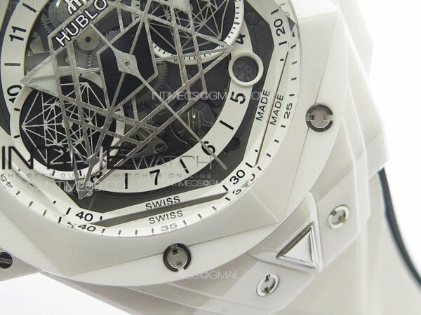 Big Bang Sang Bleu II White Ceramic ZF Best Edition on White Rubber Strap A1240 – Bild 7