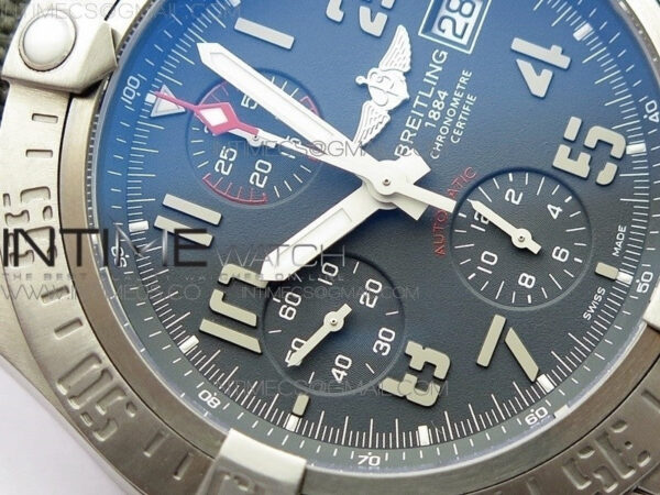 AVENGER BANDIT E1338310 TI V9F 1:1 BEST EDITION GRAY DIAL ON GRAY NYLON STRAP A7750 (FREE EXTRA STRAP) – Bild 8
