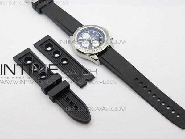 Challenger Chronograph SS Black Dial on Rubber Strap A7750 (Free rubber strap) – Bild 14
