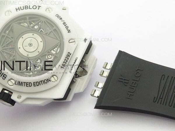 Big Bang Sang Bleu II White Ceramic ZF Best Edition on White Rubber Strap A1240 – Bild 26