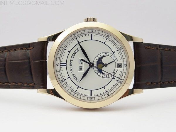 Annual Calendar Complications 5396 RG GRF Best Edition White dial Blue Markers on Brown leather strap A324 – Bild 3