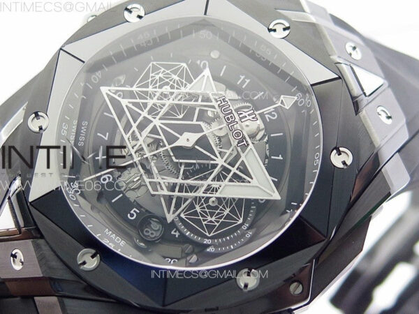 Big Bang Sang Bleu II Black Ceramic ZF Best Edition on Black Rubber Strap A1240 – Bild 4