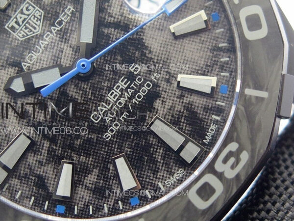 Aquaracer Calibre 5 PVD 41mm TARF 1:1 Best Edition Carbon/Blue Dial on Black Nylon Strap SW200 – Bild 5