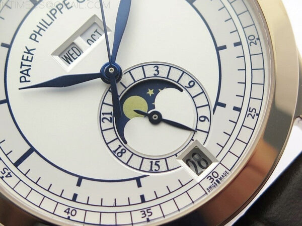 Annual Calendar Complications 5396 RG GRF Best Edition White dial Blue Markers on Brown leather strap A324 – Bild 5