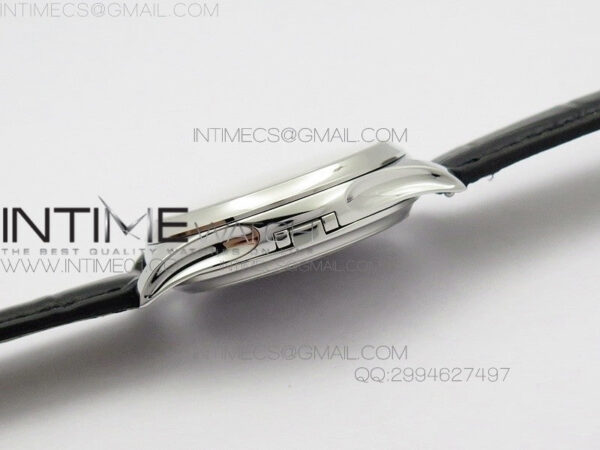 Calatrava 5227 SS Version  white Dial on Black Leather Strap Japanese MIYOTA 9015 PP324CS – Bild 6