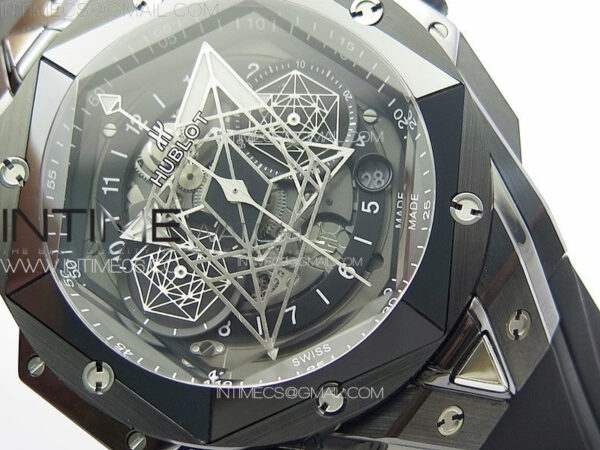 Big Bang Sang Bleu II Black Ceramic ZF Best Edition on Black Rubber Strap A1240 – Bild 5