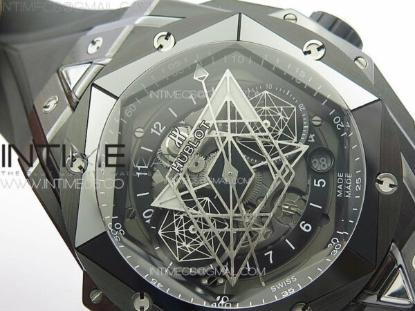 Big Bang Sang Bleu II Black Ceramic ZF Best Edition on Black Rubber Strap A1240 – Bild 7