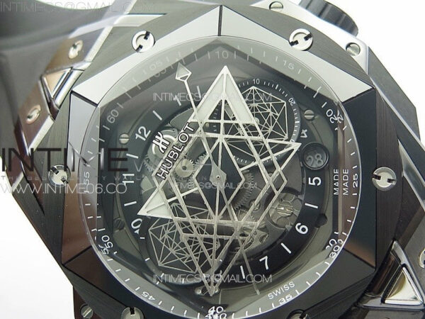 Big Bang Sang Bleu II Black Ceramic ZF Best Edition on Black Rubber Strap A1240 – Bild 8