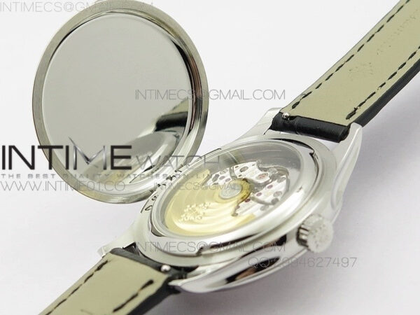 Calatrava 5227 SS Version  white Dial on Black Leather Strap Japanese MIYOTA 9015 PP324CS – Bild 11