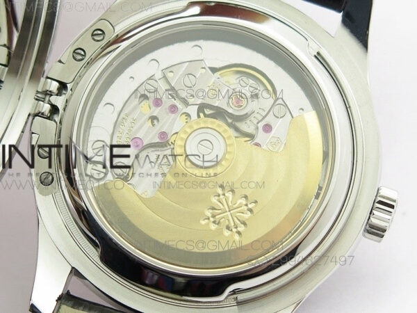 Calatrava 5227 SS Version  white Dial on Black Leather Strap Japanese MIYOTA 9015 PP324CS – Bild 12