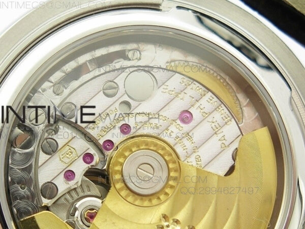 Calatrava 5227 SS Version  white Dial on Black Leather Strap Japanese MIYOTA 9015 PP324CS – Bild 13