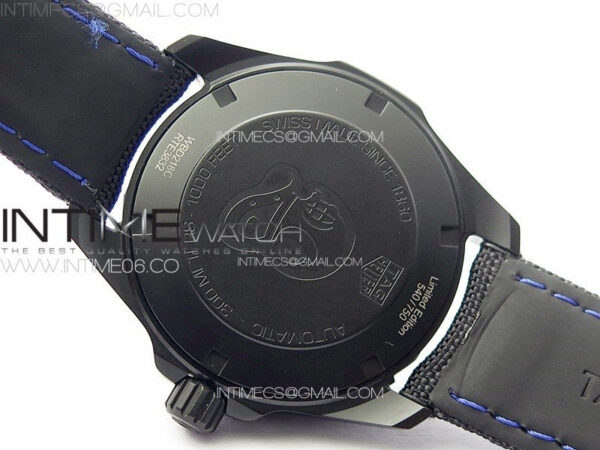 Aquaracer Calibre 5 PVD 41mm TARF 1:1 Best Edition Carbon/Blue Dial on Black Nylon Strap SW200 – Bild 18