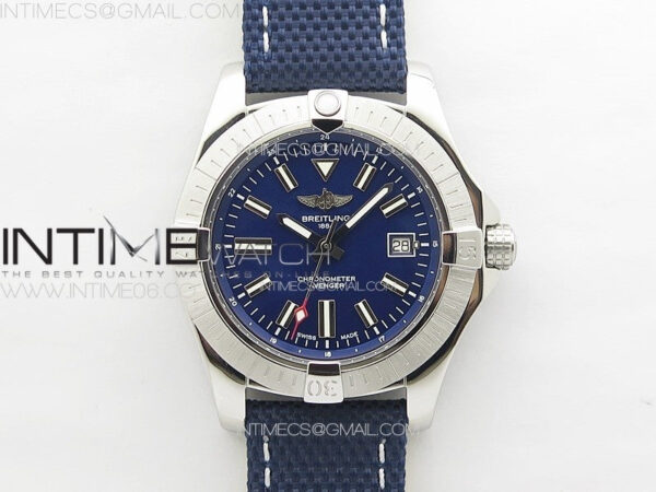 Avenger Automatic 43mm SS B50 Best Edition Blue Dial on Blue Nylon Strap A2824
