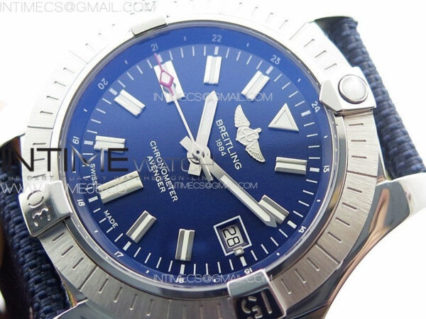 Avenger Automatic 43mm SS B50 Best Edition Blue Dial on Blue Nylon Strap A2824 – Bild 4