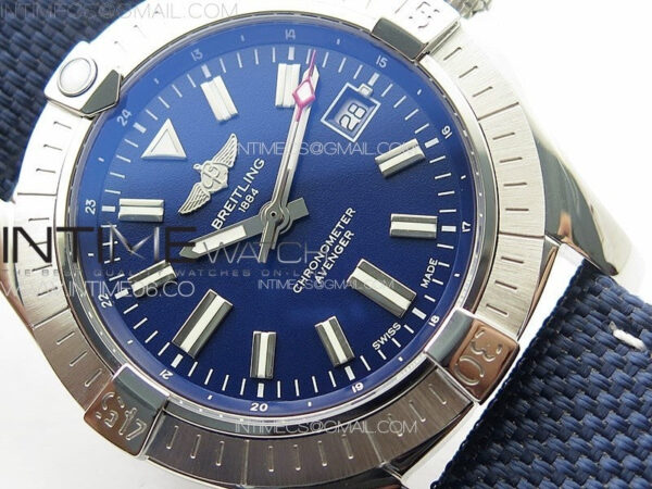 Avenger Automatic 43mm SS B50 Best Edition Blue Dial on Blue Nylon Strap A2824 – Bild 5