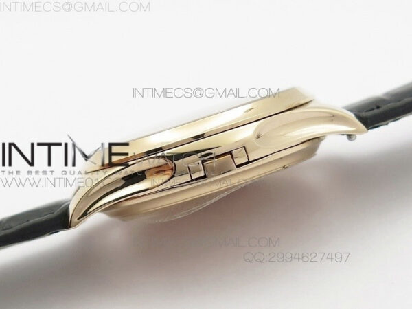 Calatrava 5227 BP Version RG Black Dial on Black Leather Strap Japanese MIYOTA 9015 PP324CS – Bild 6