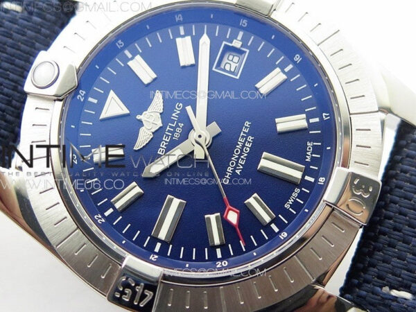 Avenger Automatic 43mm SS B50 Best Edition Blue Dial on Blue Nylon Strap A2824 – Bild 7