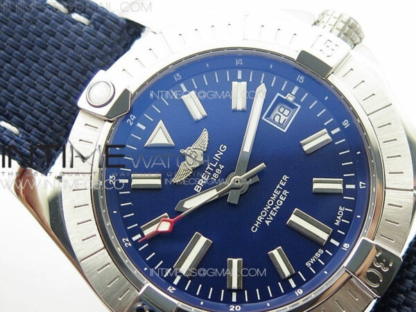 Avenger Automatic 43mm SS B50 Best Edition Blue Dial on Blue Nylon Strap A2824 – Bild 8