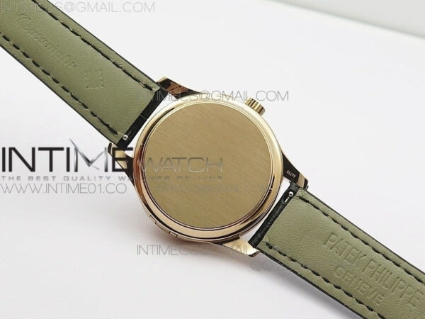 Calatrava 5227 BP Version RG Black Dial on Black Leather Strap Japanese MIYOTA 9015 PP324CS – Bild 9