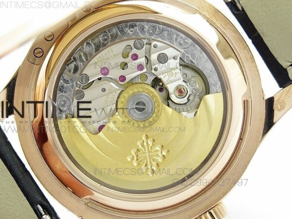 Calatrava 5227 BP Version RG Black Dial on Black Leather Strap Japanese MIYOTA 9015 PP324CS – Bild 12