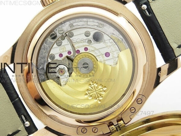 Calatrava 5227 BP Version RG Black Dial on Black Leather Strap Japanese MIYOTA 9015 PP324CS – Bild 13