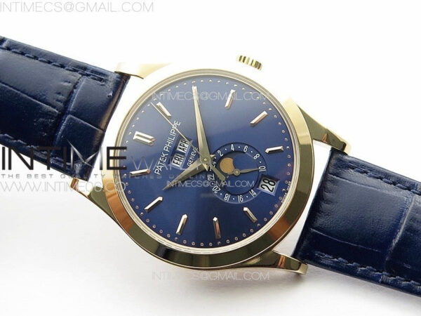 Annual Calendar Moonphase 5396 RG PPF 1:1 Best Edition Blue Dial on Black Leather Strap PPF324 – Bild 2