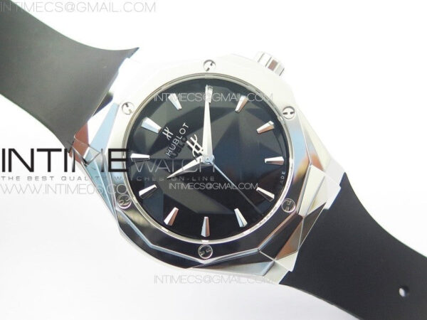 Classic Fusion Orlinski SS B50F 1:1 Best Edition Black Faceted Dial on Black Rubber Strap A2892 – Bild 2