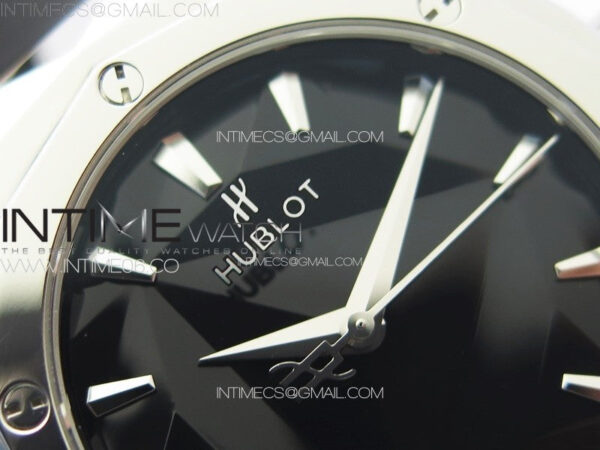 Classic Fusion Orlinski SS B50F 1:1 Best Edition Black Faceted Dial on Black Rubber Strap A2892 – Bild 7