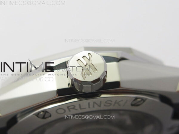 Classic Fusion Orlinski SS B50F 1:1 Best Edition Black Faceted Dial on Black Rubber Strap A2892 – Bild 9