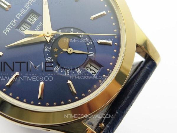 Annual Calendar Moonphase 5396 RG PPF 1:1 Best Edition Blue Dial on Black Leather Strap PPF324 – Bild 9