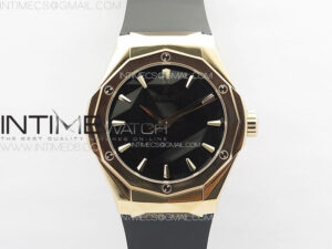 Big BangClassic Fusion Orlinski RG APSF 1:1 Best Edtion Facetd Black Dial on Black Rubber Strap A2892 to HUB1100