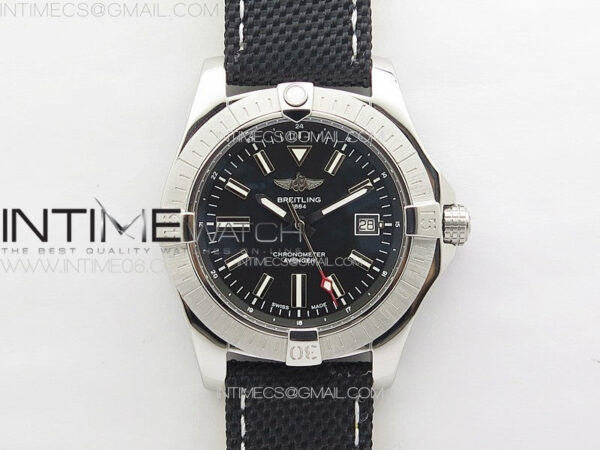 Avenger Automatic 43mm SS B50 Best Edition Black Dial on Black Nylon Strap A2824