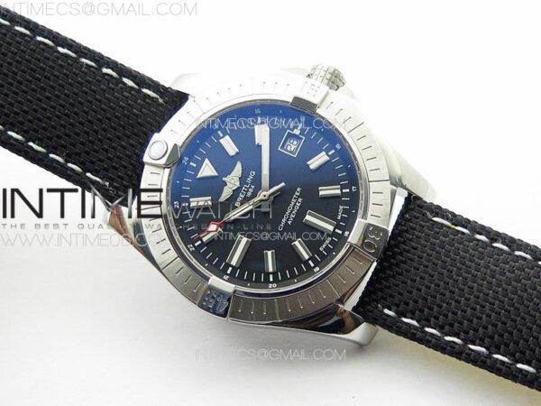 Avenger Automatic 43mm SS B50 Best Edition Black Dial on Black Nylon Strap A2824 – Bild 2