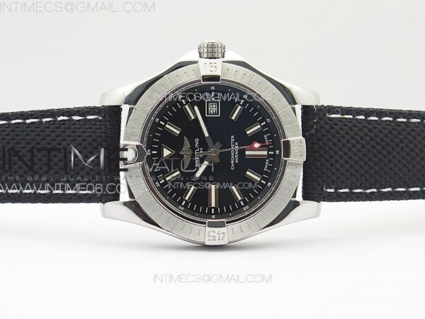 Avenger Automatic 43mm SS B50 Best Edition Black Dial on Black Nylon Strap A2824 – Bild 3