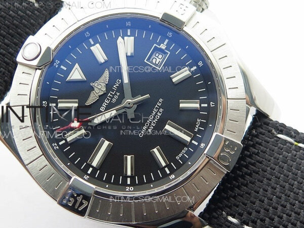 Avenger Automatic 43mm SS B50 Best Edition Black Dial on Black Nylon Strap A2824 – Bild 5