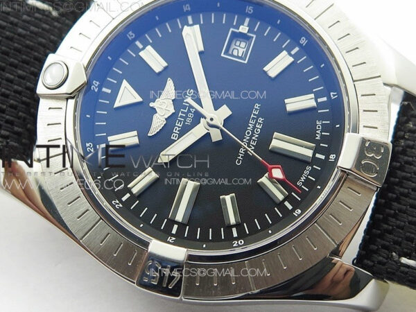 Avenger Automatic 43mm SS B50 Best Edition Black Dial on Black Nylon Strap A2824 – Bild 7