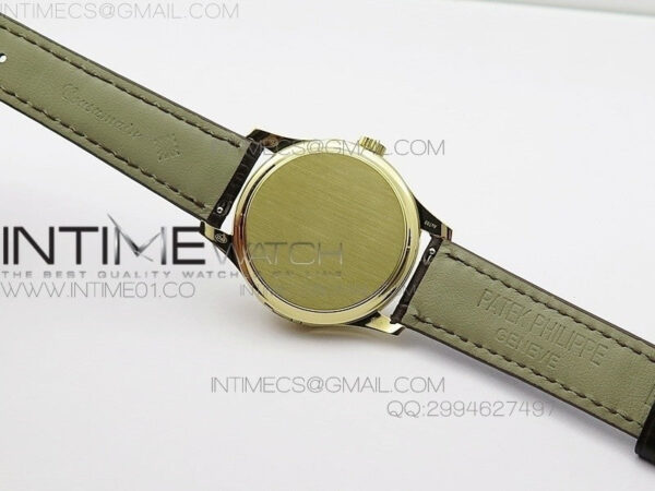 Calatrava 5227 BP Version YG Black Dial on Brown Leather Strap Japanese MIYOTA 9015 PP324CS – Bild 8