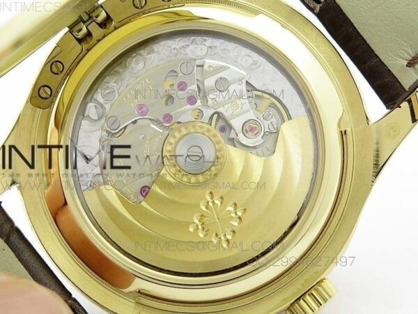 Calatrava 5227 BP Version YG Black Dial on Brown Leather Strap Japanese MIYOTA 9015 PP324CS – Bild 11