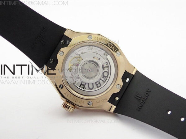 Big BangClassic Fusion Orlinski RG APSF 1:1 Best Edtion Facetd Black Dial on Black Rubber Strap A2892 to HUB1100 – Bild 18