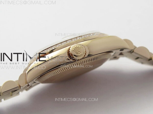 DateJust 31mm RG/Crystals Bezel APSF Best Edition White MOP Dial Crystals Markers on President Bracelet A2824 – Bild 11