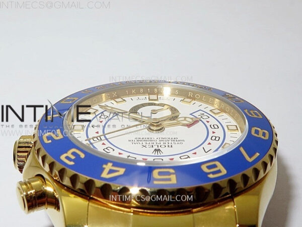 YachtMaster II 116688 Blue Ceramic Bezel YG KF 1:1 Best Edition White Dial on YG Bracelet A7750 – Bild 13