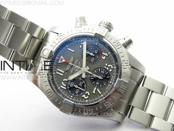 Avenger Chrono SS 369 Subdial B50 Gray Dial on SS Bracelet A7750 – Bild 2