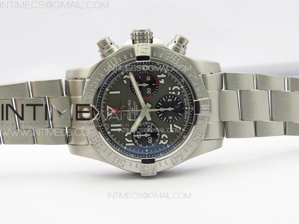 Avenger Chrono SS 369 Subdial B50 Gray Dial on SS Bracelet A7750 – Bild 3
