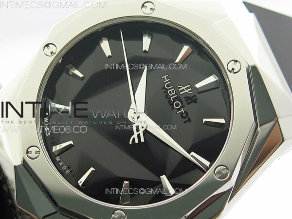 Big Bang Classic Fusion Orlinski SS APSF 1:1 Best Edtion Black Faceted Dial on Black Rubber Strap A2892 to HUB1100 – Bild 4
