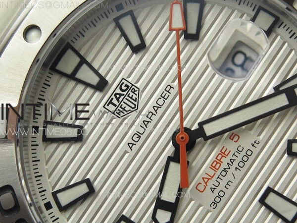 Aquaracer Calibre 5 44mm TARF 1:1 Best Edition White Dial SS Bezel on SS Bracelet SW200 – Bild 7