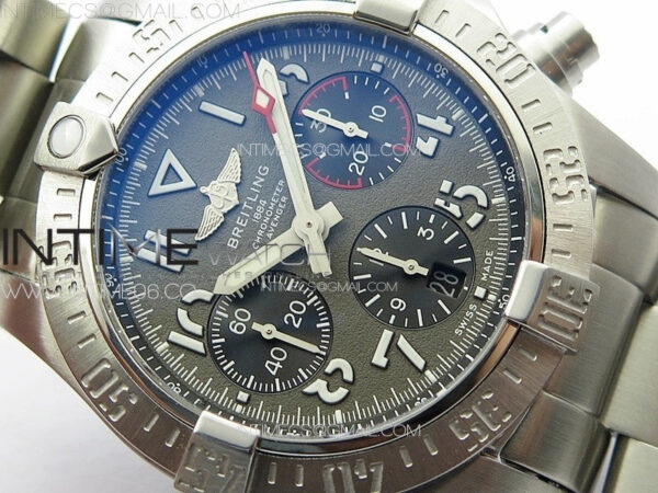 Avenger Chrono SS 369 Subdial B50 Gray Dial on SS Bracelet A7750 – Bild 7
