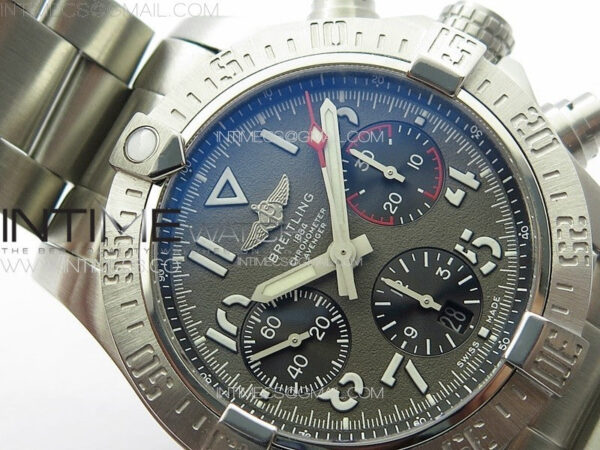Avenger Chrono SS 369 Subdial B50 Gray Dial on SS Bracelet A7750 – Bild 8